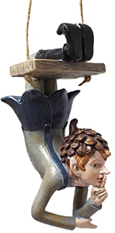 FOMIYES Garten-Elfen-Statue Harz Cartoon Fee Elf Skulptur Modell Foto Prop Schaukel Gartenfigur für Hof Ornament Outdoor Indoor