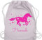 Turnbeutel Rucksack - Pferd - Pferde Geschenk Mädchen - Unisize - Pastell Rosa - kindergarten pferderucksäcke pferden horse beutel schule pferderucksack pferdemotiv sportbeutel maedchen
