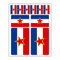 10 Stück Flaggen Aufkleber Jugoslawien Set | Sticker Yugoslavia Autoaufkleber