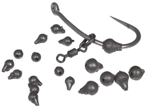 Tungsten Small Hook Beads Carp Terminal Tackle Ronnie Rig Black for Hooks Size 8 & 10 Pack of 20