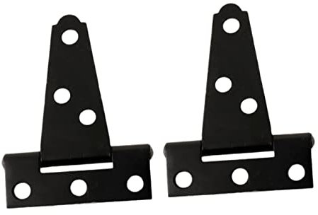 SEWOART 2pcs 2 Inches Black t Shape Door Hinges Galvanized Heavy Duty Gate Furniture Hinges for Shed Doors