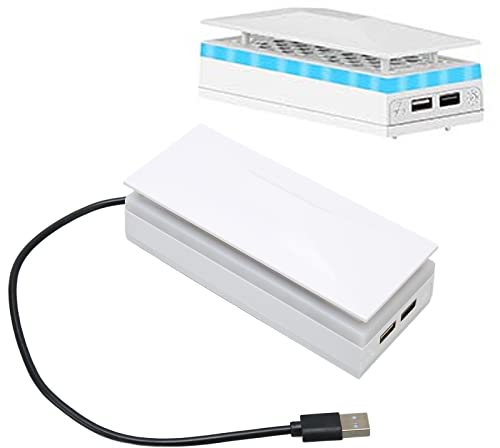 Cooling Fan for Xbox Series S, 4500RPM Two Silent High Speed Fans with RGB Light Strip Top Dust Proof Colorful Console Fan