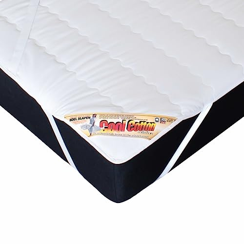 Cool Cotton Matratzenschoner 90x210cm - Kühlende Matratzenauflage - 100% Reine Baumwolle - Waschbar bei 60 Grad - Matratzenschutzbezüge
