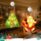 2 Pcs Christmas Window Lights Battery, Hanging Christmas Lights Indoor, Merry Christmas Lights LED Pendants, Xmas Light Up Window Decorations 3D Fairy Festival Warm Home Ornaments (Santa Claus/Tree)