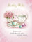 Piccadilly Greetings Traditional Birthday Card Tea Set & Flowers - 8 x 6 inches