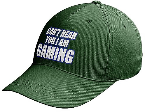 Can't Hear You I Am Gaming Cap for Men Funny Gamer Baseball Cap Gifts, One Size, Bottle