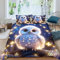 QLasic Eule Bettwäscheset Für Kinder Und Erwachsene Double（200x200cm）, 3D-Gedruckter Bettbezug Mit Kissenbezug Und Mit Mikrofaser-Bettbezug Mit Reißverschluss
