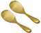 MDEOOSKY 2 pack Stainless Steel Rice Spoons, 8 Inch Rice Spoon, Home Kitchen Thickened Rice Spoon, Rice Paddle Set, Heat Resistant Serving Spoon, Cooking Spoon for Kitchen, Gold, FUSBLMQ1351