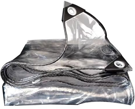 ELZEM Plane Transparente Planen,Robuste PVC-Plane Wasserdicht,Staubdicht,UV-beständig,Reißfest,Alterungsbeständig,for Gewächshaus,Terrasse,Gartenpavillon,Außenplane (Color : Clear, Size : 2 * 2.5m)