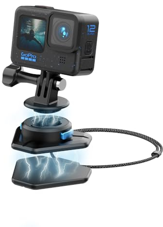 SUREWO Magnetic Quick Release Chest Mount,Magnetic Selfie Neck Holder Mount with Neck Strap Compatible with Go pro Hero 12/11/10/9/8/7/6,DJI Osmo Action 4/3/2 and More