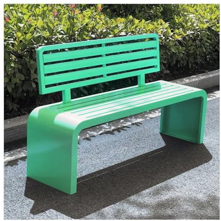 Panchina da Giardino Esterno Panca Sedie da Esterno con Seduta a Doghe, Schienale e Braccioli, Resistente alle Intemperie, per Prendere Il Sole, Patio, Piscina, Prato, Mobili da Esterno (Color : Gree