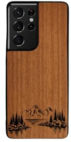 Enowood Holzhülle für Samsung Galaxy S Handy Artisanal - Lac - Galaxy S10 Plus - Makore