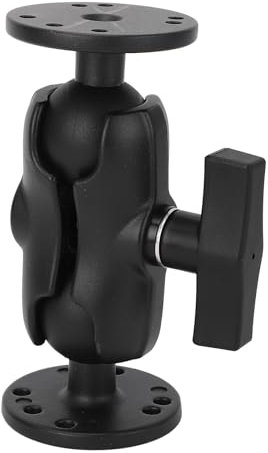 Luocute Support Universel à Double Boule avec Deux Plaques Rondes, Support à Double Boule de 3,8 Cm avec Boule de Taille C de 38 Mm, Support pour Détecteur de Poisson, Bras à Double