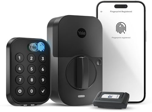 Yale Assure Lock 2 Touch Deadbolt, Black Suede Key-Free Smart Entry Door Lock with Z-Wave (ZW3) Connected Touchscreen Keypad for Code Entry and Remote Access, YRD430-F-ZW3-BSP