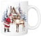 Pickhut Traditional Christmas Mugs, Hot Chocolate Mug, Christmas Movie Cup, Secret Santa, Stocking Filler, Gifts for Christmas, Birthday, Xmas Eve Box (Traditional Santa Claus & Reindeer Mug)