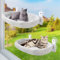 GUUSII HOME 2PCS Katzen Fensterliege Hängematte Katzenbett Fenster Fensterliegeplatz Faltbare Katzenhängematte Fensterbank Katze Fensterhängematte Katzenliege Katzenhängebett 53*30cm Hält 18kg (Grau)