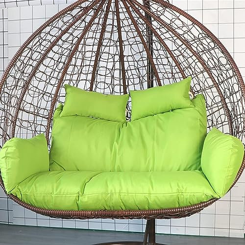 Outdoor 2 Personen Hängematte Rattan Hängestuhl Ei Stuhl Schaukel Exquisiter runder Terrassenstuhl mit waschbaren Kissen