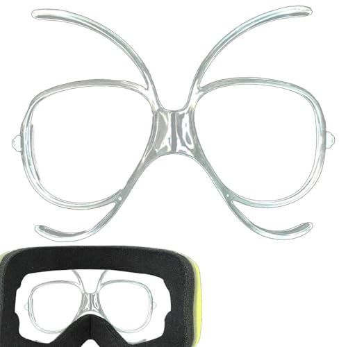 Zqkimzi Prescription Ski Goggles Rx Insert | Ski Goggles Insert Adapter Goggles Accessories | Professional Transparent Flexible Bendable Inner Frame for Snowboard Motorcycle Goggle