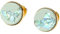 Concrete Jungle | Ohrstecker TARA Damen | 316L Edelstahl | Ohhrringe rund | Silber-Schmuck Beton | Geschenk Freundin, Mama, Tochter, Frau Geburtstag | Echtschmuck (Pistacchio Crystal Gold)