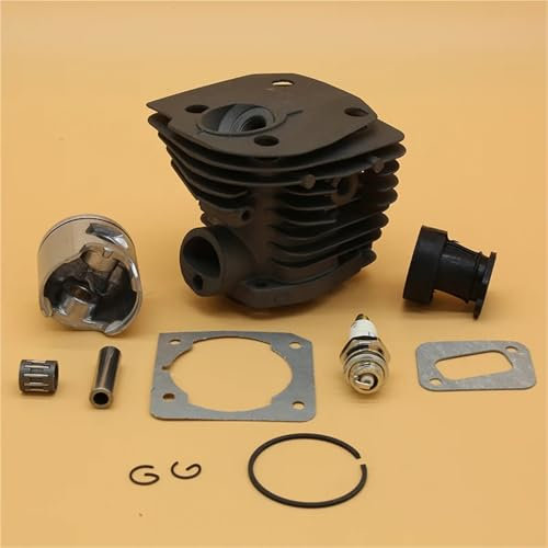 LAVAS Kit de junta de bujía de colector de admisión de cojinete de pistón de cilindro de 44mm apto for piezas de repuesto de Motor de motosierra de gasolina HUSQVARNA 350
