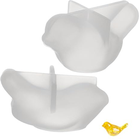 LALAFINA 2 Stück Vogel-Silikonformen, Silikon GießForm Vogel, 3D VöGel Epoxidharz Silikonformen für HeimbüRoschräNke, Wand- Und Schreibtischdekoration, Gips Vogel