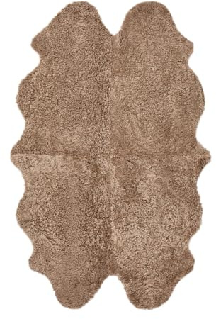 Nordic Sheep Real Sheepskin Rug Short Hair 170x110cm, Light Brown