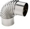 Tubo a gomito per canna fumaria in acciaio inox per una ventilazione efficiente in stufe e caminetti (70 mm)