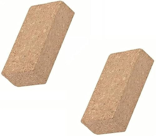 Abrasive Cork Hand Sanding Block, Non-Slip Grip Slip Hand Sanding Tool 110mm x 60mm x 30mm Perfect for Decorating & DIY-2pack
