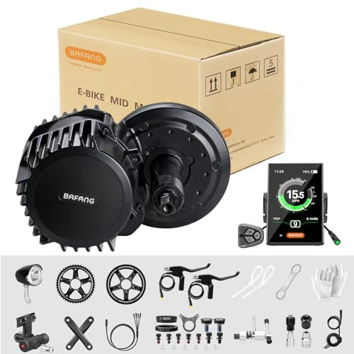 BAFANG 48V 1000W Mittelmotor Kits mit C18 Display, BBS01B BBS02B BBS-HD Motor Umrüstsatz für 68mm Tretlager, UART Protokoll Version