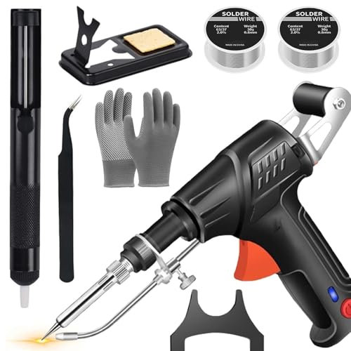 Kit de Pistola de Soldadura Electrónica,Herramientas de Soldadura,Pistola de Estaño Dessoldada de Mano