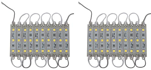 MVOSJFIE 20Pcs 5050 Smd 3 Led Module Led Strip String Light Waterproof Dc 12V Warm White