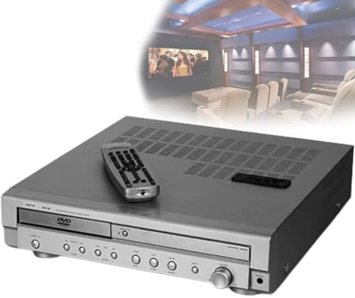 5.1 Channel Wireless Bluetooth Power Amplifier, Home Audio Receiver with Dual-wave Radio, Fiber Optic Coaxial Output, CD DVD Player, Remote Control for Enhanced Home Entertainment