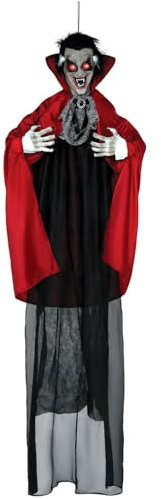 Halloween-Deko Figur verrückter Vampirgraf, mit Licht-, Sound- und Bewegungseffekt, 180cm