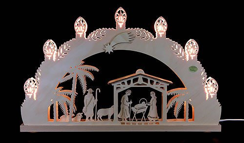3D-Schwibbogen Christi Geburt - 52x32x4,5 cm