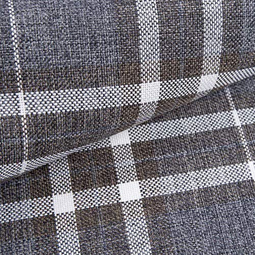 novely® London British Style Kariert Möbelstoff Polsterstoff | Meterware | 1 lfm (04 Graphit Braun)