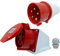 Prise murale 16 A 5 broches 3 phases 380–415 V intérieur/extérieur IP44 16 A 3P+N+E Rouge pour outils électriques