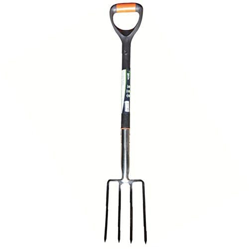 Garden Mile Stainless Steel 94cm Border Fork Long Handled Garden Fork For Gardening Tools Heavy Duty Digging Fork Digging Tools For Outdoor Soil Weed Removal Garden Equipment
