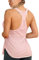 icyzone Yoga Sport Tank Top Damen Racerback Lauftop Fitness Running Shirt Oberteile (S, Pale Blush)