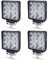 Arbeitsscheinwerfer LED 12V Aufun 48W Offroad Reflektor Flutlicht Zusatzscheinwerfer 4320lm, Scheinwerfer IP67 Wasserdicht für Traktor, SUV, UTV, ATV, 4 Stück