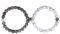 COAI Geschenkideen Ying und Yang Armbänder aus Map Jasper Karte Jaspis und Howlith mit 925 Sterling Silber Magnet Charm für Pärchen