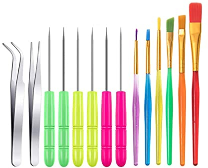 Lot de 14 outils de décoration de gâteaux - Brosses à biscuits - Aiguilles à tracer - Aiguille à mélanger - Fournitures de décoration de gâteau - Pinceau de pâtisserie à faire soi-même.