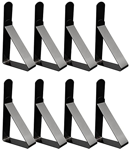 SOONPAM Tischtuchklammern Edelstahl Tischdeckenklammer Picknick Tischklammern im Freien Tischtuch Klammer Tischdeckenhalter für Picknicks Hochzeit Abschluss Party 8Pack