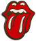 The Rolling Stones Badge à épingle en émail Motif lèvres 11 cm x 7 cm Produit officiel, taille unique, Émail, métal, argent, Pas de gemme