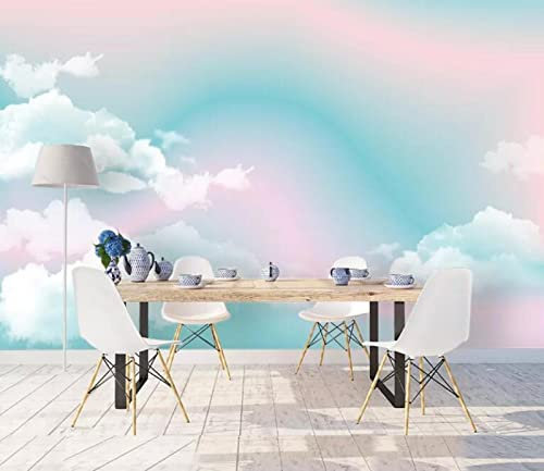 Maßgeschneiderte Fototapete Abstrakte Landschaft Regenbogen Kinderzimmer Hintergrund 3D-Tapete Wandbild 430Cmx300Cm