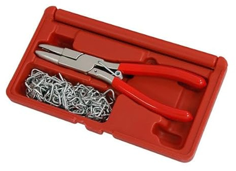 Neilsen CT3983 Hog Ring Pliers with Hog Rings - for Closing Hog Rings | Passenger Seat Upholstery Repair | Suitable for Most Vehicles