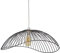 MiniSun | Wavy Wire Design Ceiling Light Shade in a Black Metal Finish | Pendant Lights, Home Décor & Improvement Essential | 310cm Shade Width