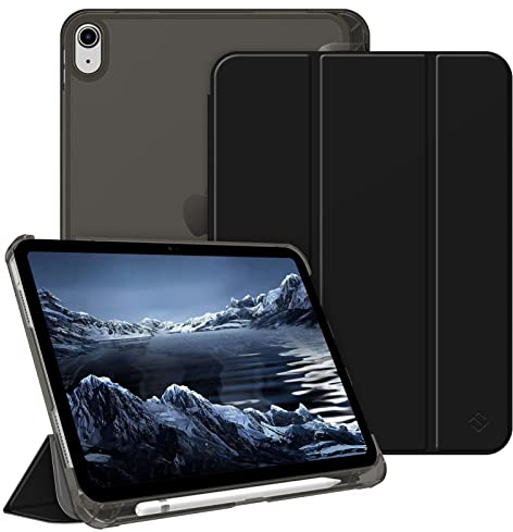 Fintie Hülle für iPad (A16) 11 Generation 11 Zoll 2025, iPad 10 Generation 10.9 Zoll 2022 mit Stifthalter - ultradünne leichte Schutzhülle mit transparenter Rückseite, Auto Schlaf/Wach, Schwarz
