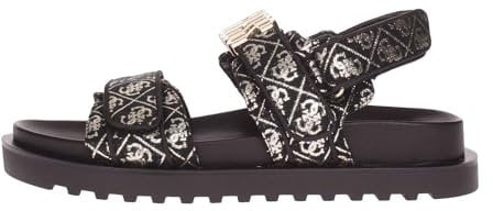 GUESS Damen Riemensandale FABELIS schwarz/goldgelb 36