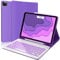 YEHOBU iPad Pro 12.9 Case with Keyboard, Keyboard for iPad Pro 12.9 inch 6th 2022 & 5th 2021 & 4th 2020 & 3rd 2018 Generation, Backlit Detachable Keyboard with Pencil Holder, Smart Folio Cover, Purple