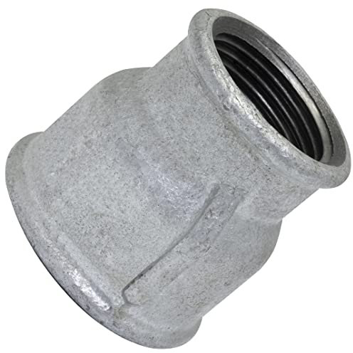 AERZETIX - C65017 - Riduzione femmina/femmina 1 1/4'' x 1'' zincato - in ghisa - raccordo tubo filettatura avvitabile - idraulico-riscaldamento impianto di acqua potabile manicotto alimentazione